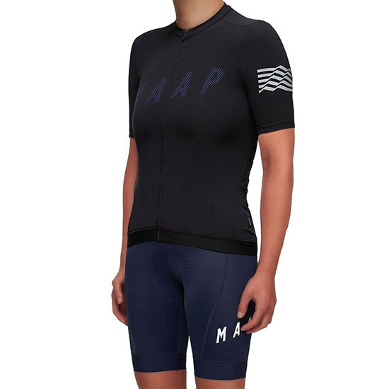 2019 Maillot Mujer Maap Escape Tirantes Mangas Cortas Negro